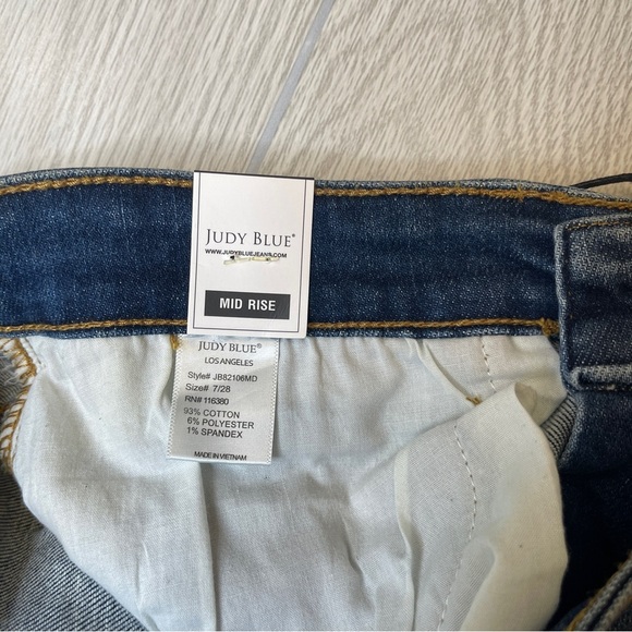 Judy Blue Skinny Fit Midrise JB82106MD Denim Stretch Jeans Women’s size 7/28 New - Picture 9 of 11